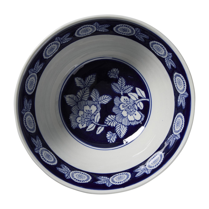 Decoratie schaal - blauw - ø29x17 cm