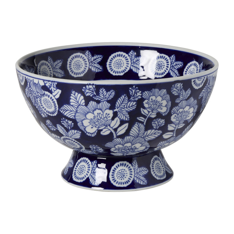 Decoratie schaal - blauw - ø29x17 cm