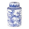 Decoratie pot - blauw - ø15.5x24 cm