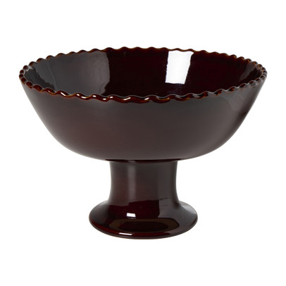 Decoratie schaal - bordeaux rood - 15x24x24 cm