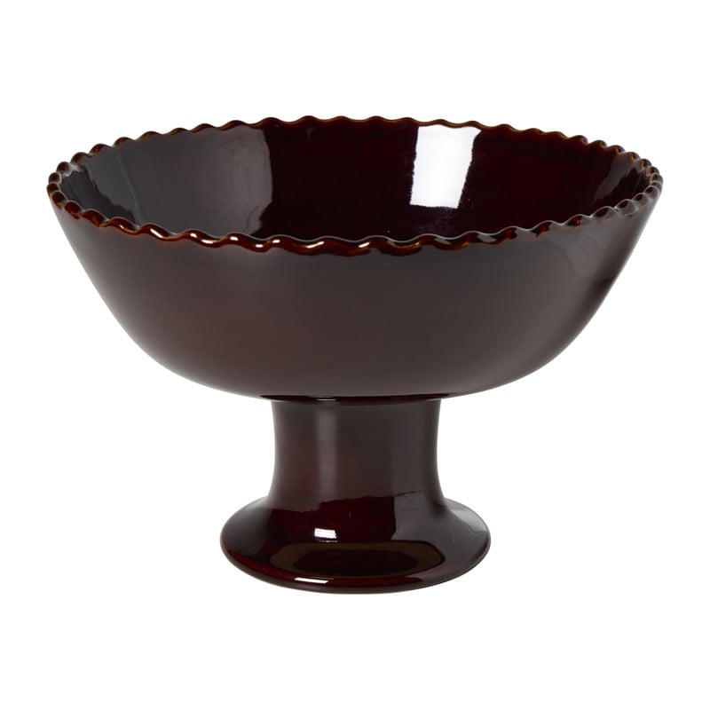 Decoratie schaal - bordeaux rood - 15x24x24 cm