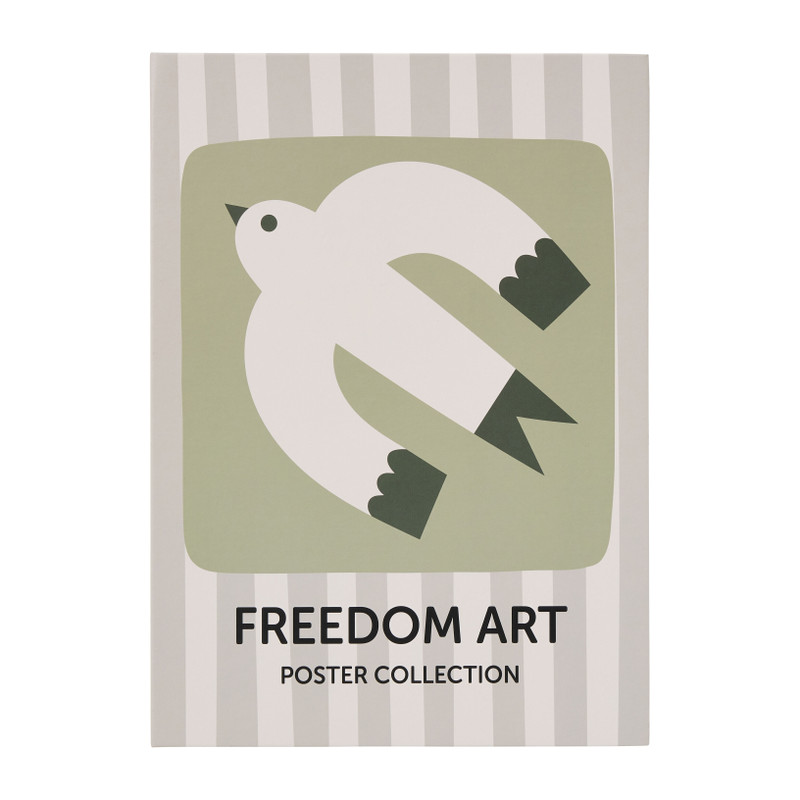 Opbergboek vredesduif - beige/groen - 3.7x25x18 cm