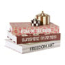 Opbergboek zon - roze/beige - 3.7x25x18 cm