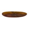 Decoratieschaal van resin - bruin - 40x22x4 cm 