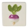 Tegel radijs - wit/multikleur - 10x10x3.5 cm 