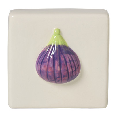 Tegel vijg - wit/paars - 10x10x3.5 cm