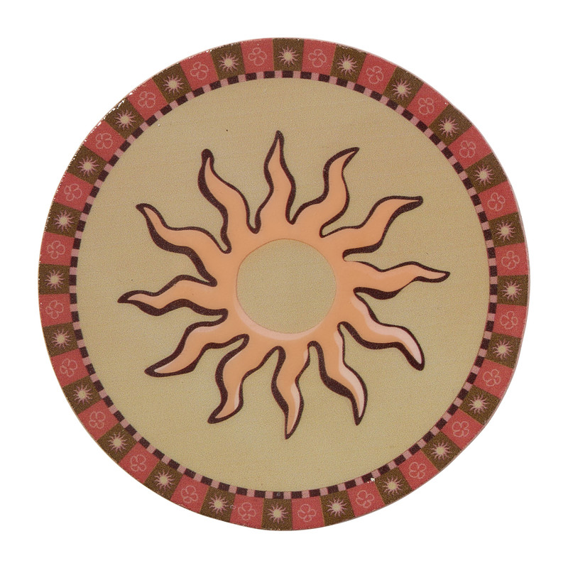 Opberg blikje zon - multikleur - ø10x6 cm  