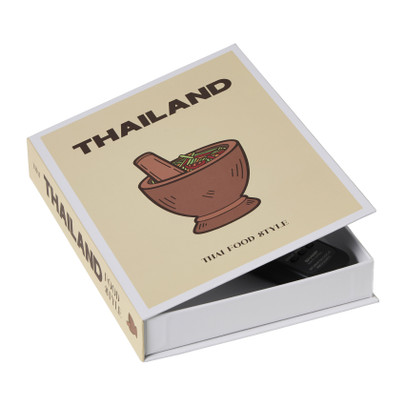 Opbergboek Thailand - geel - 25x18x4 cm