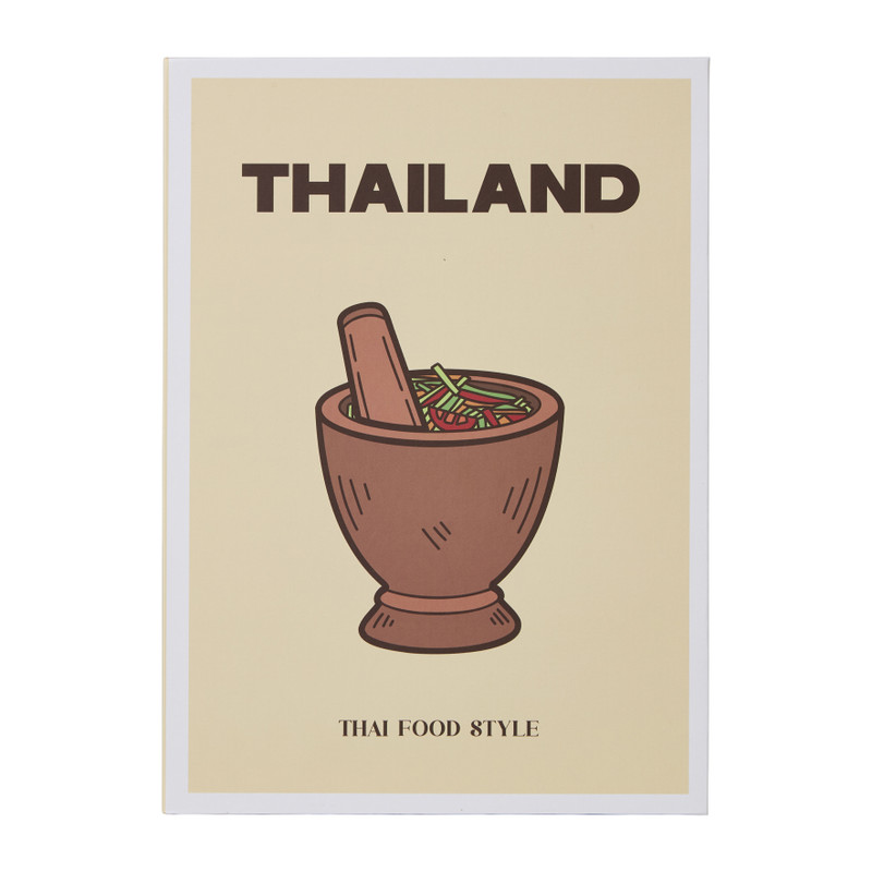 Opbergboek Thailand - geel - 25x18x4 cm