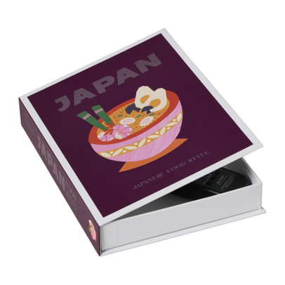 Opbergboek Japan - paars - 25x18x4 cm