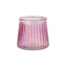 Waxinelichthouder roze - glas - ø8.3x7.3 cm
