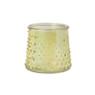 Waxinelichthouder geel - glas - ø8.3x7.3 cm