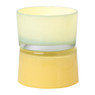 Waxinelichthouder dubbel - geel/groen - ø8.6x10.2 cm