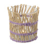 Waxinelichthouder riet - paars - ø8x9 cm