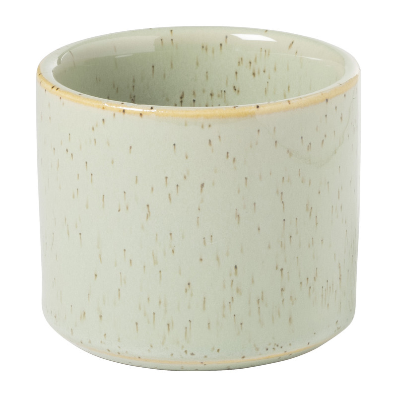 Waxinelichthouder keramiek - groen - ø7x6 cm