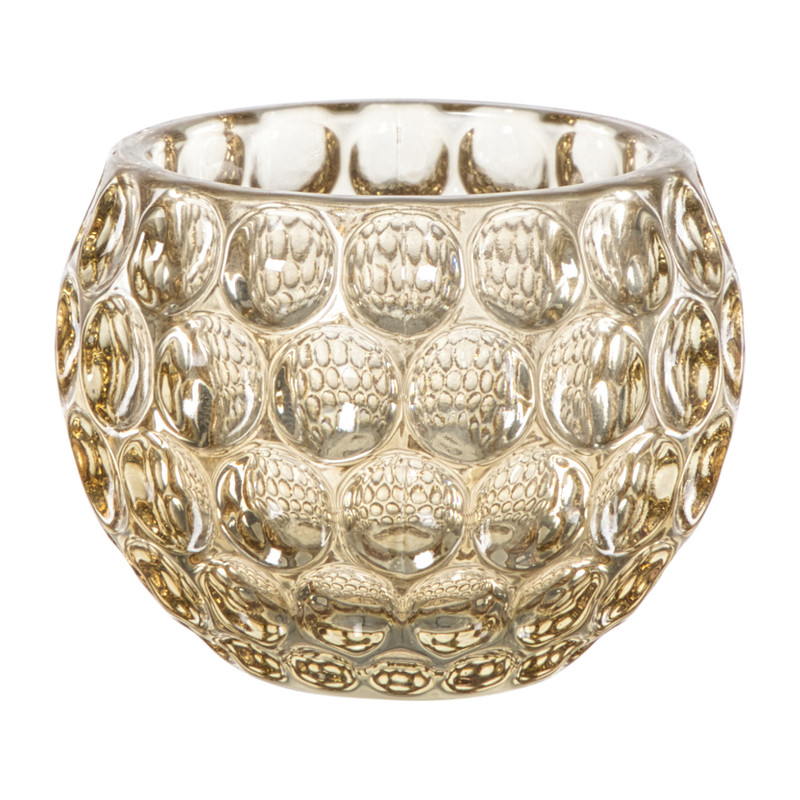 Waxinelichthouder bruin - diverse varianten - ø7.5x6 cm