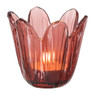 Waxinelichthouder bloem - rood - ø8.5x8 cm
