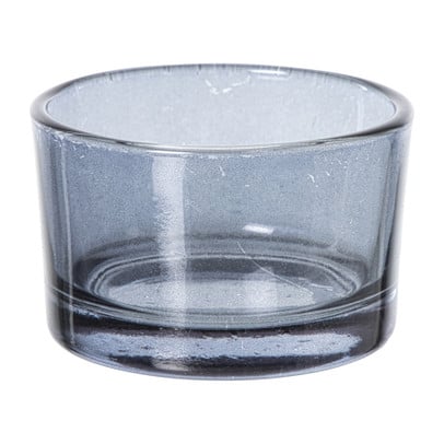 Waxinelichthouder smoked - zwart - ø5x3.2 cm
