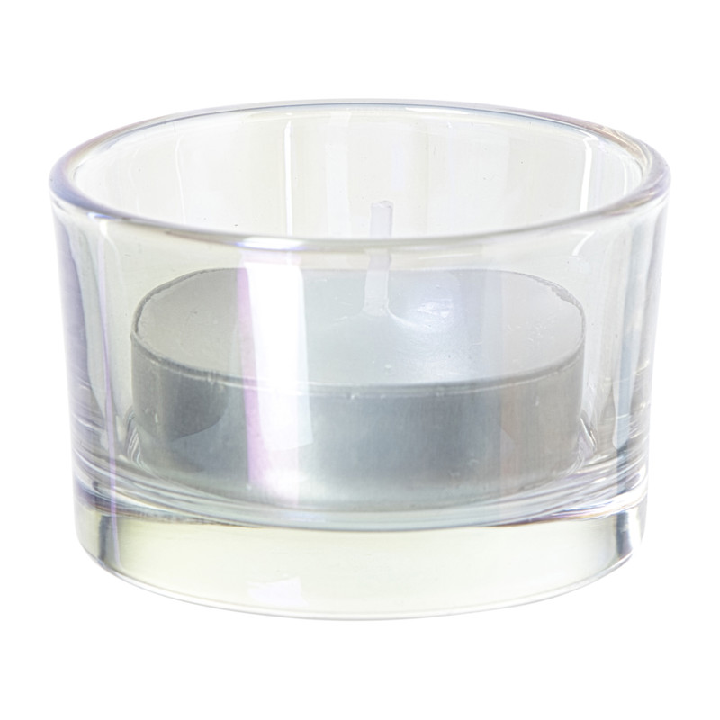 Waxinelichthouder iriserend - groen - ø5x3.2 cm