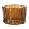 Waxinelichthouder ribbel - bruin - ø5.5x3.7 cm