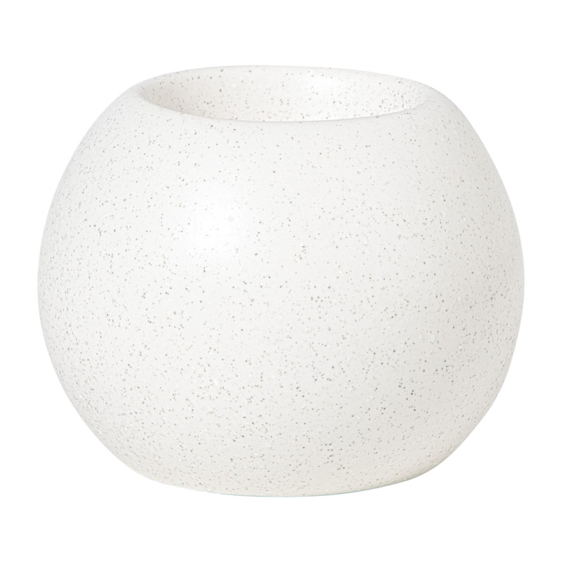 Waxinelichthouder bol - wit - ø8.x6.7 cm