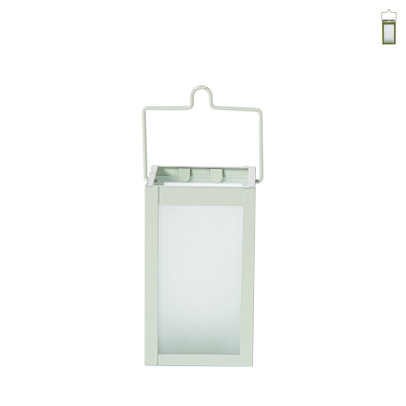 Mini windlichtje - groen/grijs - ø8x14 cm - diverse varianten