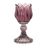 Waxinelichthouder tulp - donkerrood - ø7.8x14 cm