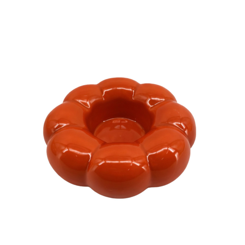 Waxinelichthouder bollen bloem - diverse varianten - ø13x6 cm