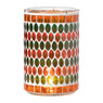 Waxinelichthouder mozaïek - oranje/groen - ø10x15 cm
