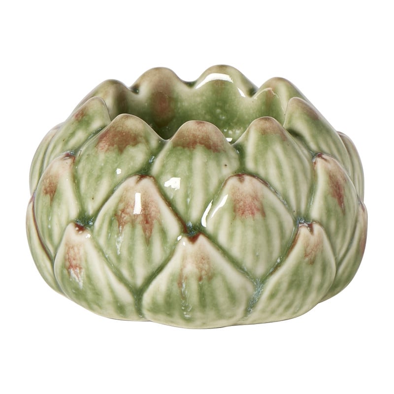 Waxinelichthouder artisjok - groen - diverse varianten