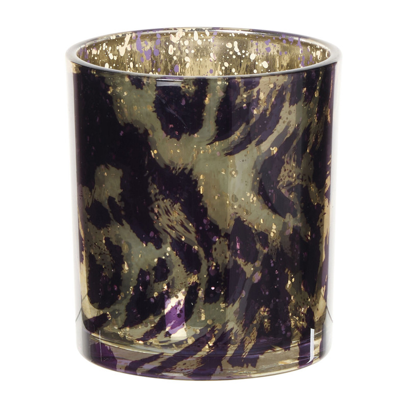 Waxinelichthouder animal groot - multikleur - ø8x9 cm