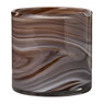 Waxinelichthouder marmerprint groot - bruin - ø10x10 cm