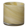 Waxinelichthouder marmerprint klein - beige - ø8x8 cm