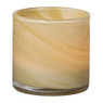 Waxinelichthouder marmerprint klein - beige - ø8x8 cm