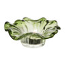 Waxinelichthouder bloem - groen - ø12x4.5 cm