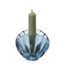 Waxinelichthouder schelpje - blauw - ø9x7.6 cm