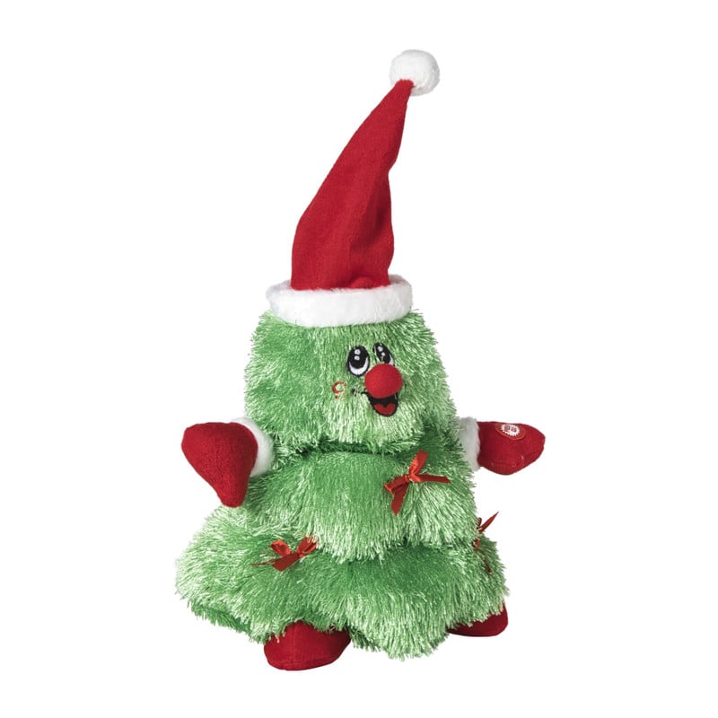 Dansende kerstknuffel kerstboom - 24 cm