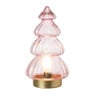 Lamp kerstboom - roze - ⌀15x28 cm