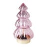 Lamp kerstboom - roze - ⌀15x28 cm