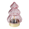 Lamp kerstboom - roze - ⌀12x18.5 cm