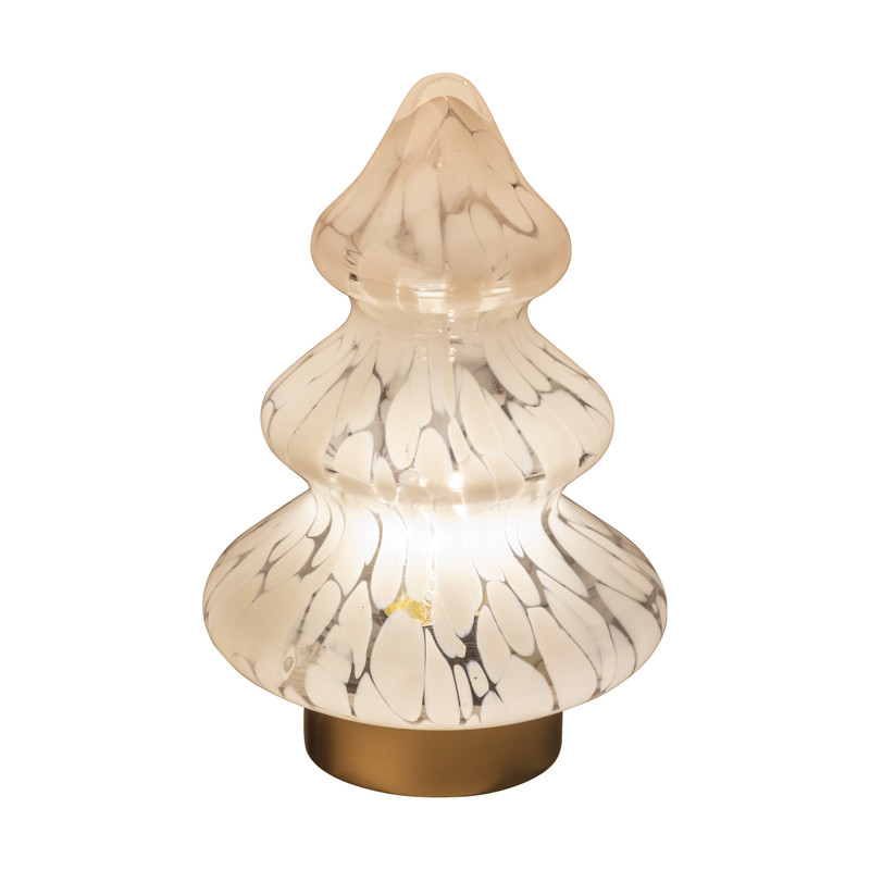 Stewart Island Remmen lila Lamp kerstboom - wit - ⌀14x22 cm | Xenos