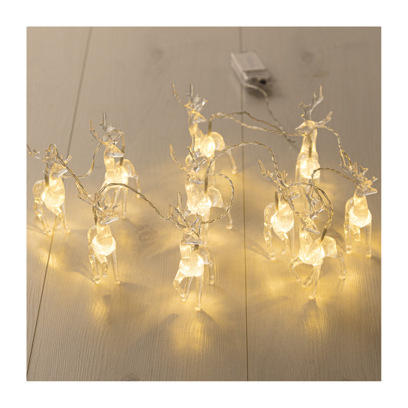 Kerstverlichting rendier - 11x11x16.5 cm