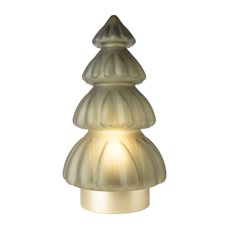 Kerstboom lamp - groen - 15x15x28.5 cm