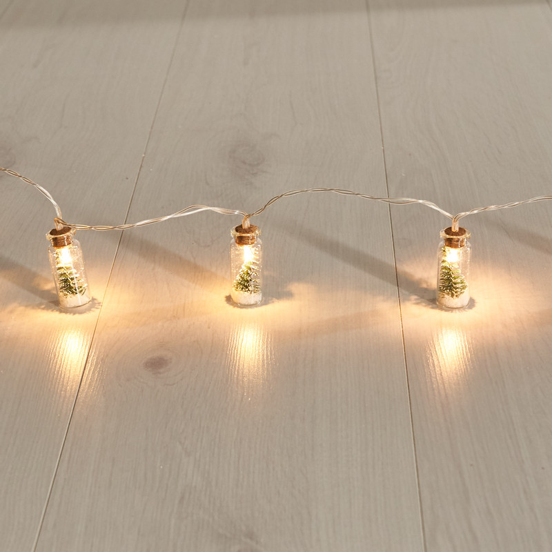 Kerstverlichting -  flesjes met kerstboompjes - 1,65 meter