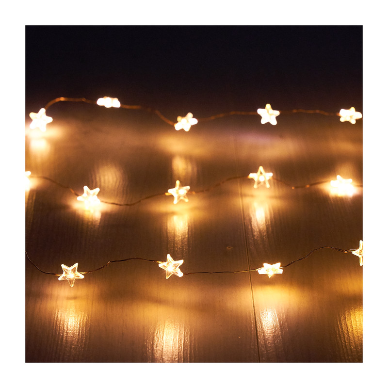 Draadverlichting ster - warm licht - 20 lampjes