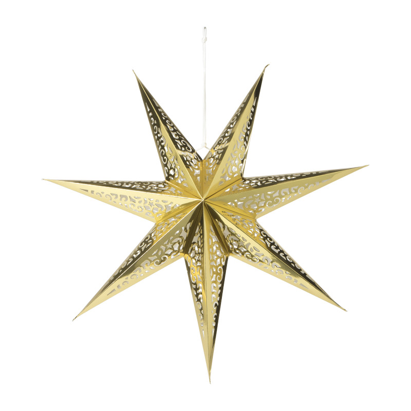 Kerstster LED - papier - diverse varianten - 60 cm