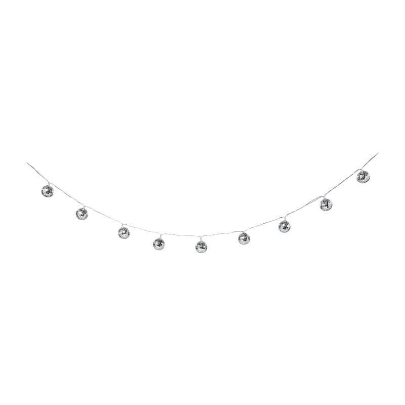 Lichtslinger met discoballen - 10 LED - 165 cm