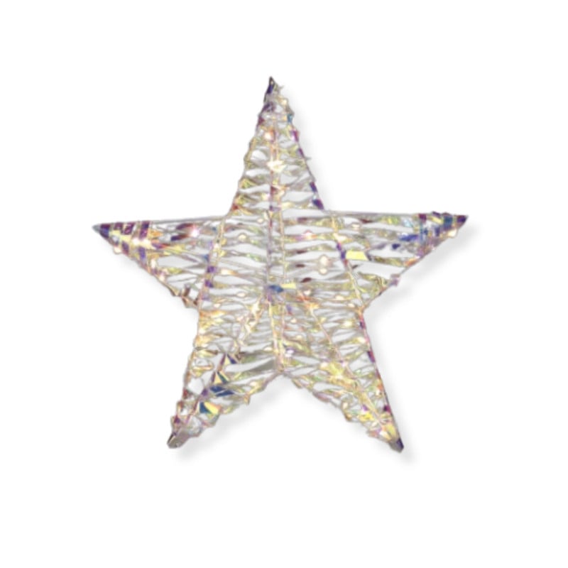 Kerstster LED regenboog - 30 cm