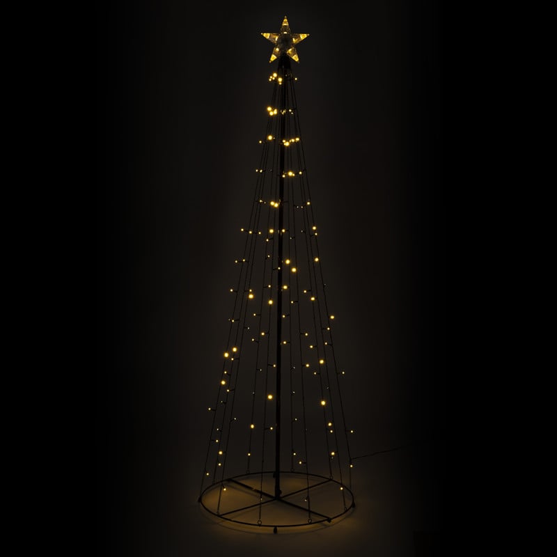 Kerstboom met LED lichtjes en ster - 180 cm