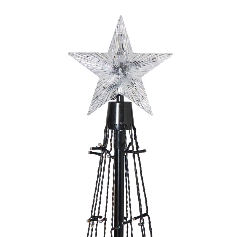 Kerstboom met LED lichtjes en ster - 180 cm